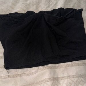 SHEIN Black Strapless Tube Crop Top